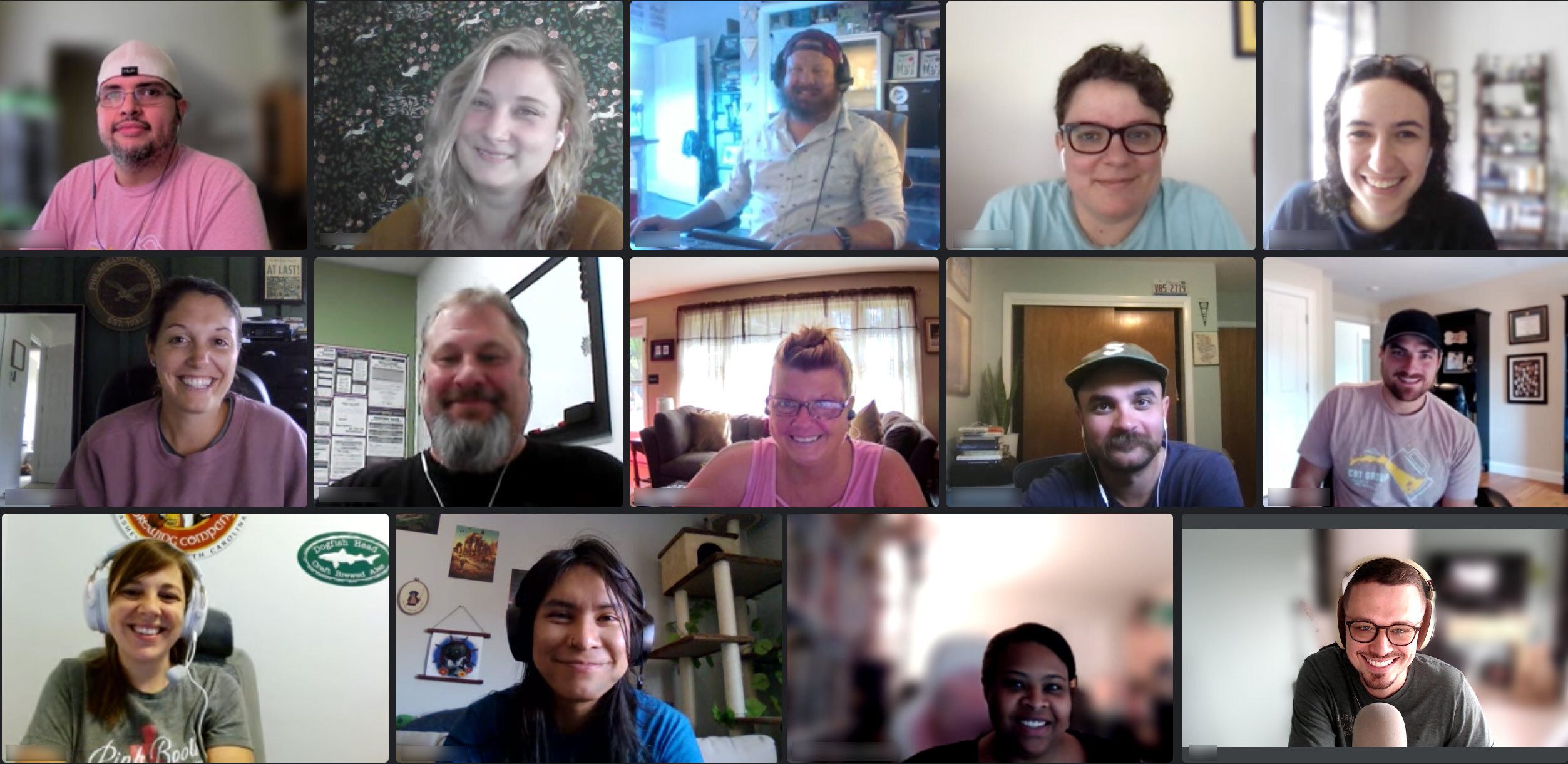 City Brew Tours' full-time crew work from home but meet up every morning to check in with one another!