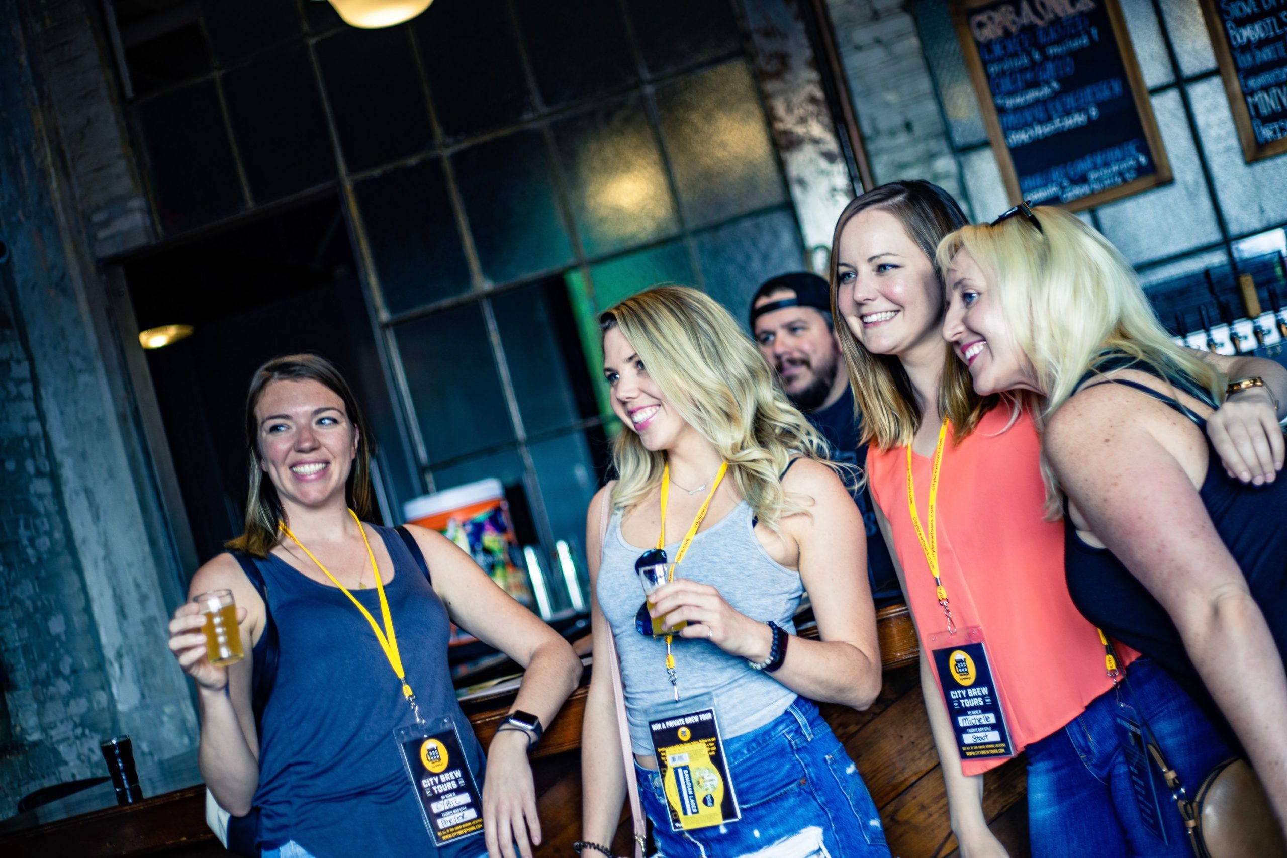 Bachelorette party group with City Brew Tours