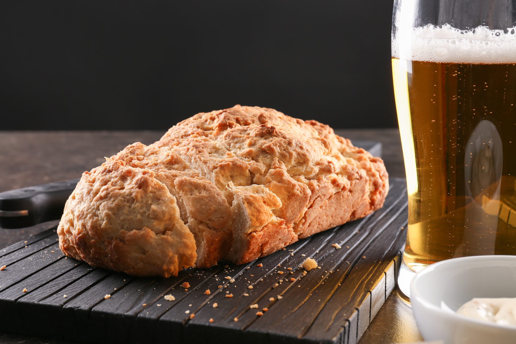 Beer Bread and a pint of beer