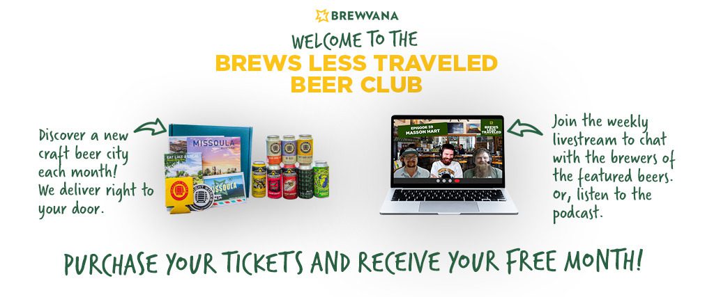 Welcome to the Brews Less Traveled Beer Club. Discover a new craft beer city each month!
