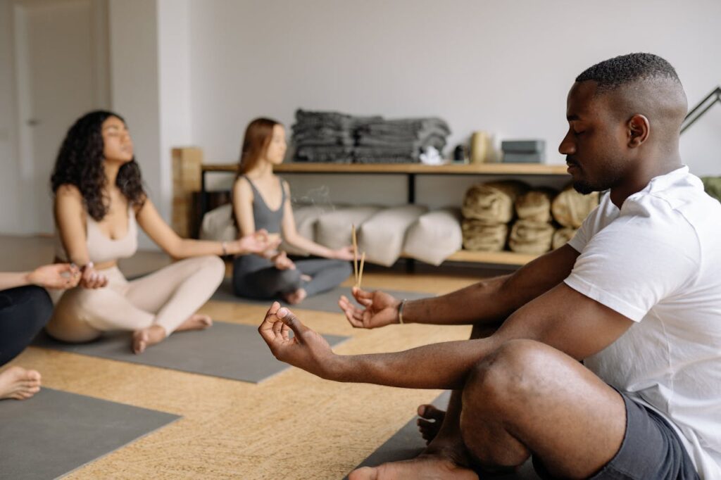 Yoga-inspired relaxation techniques for team building