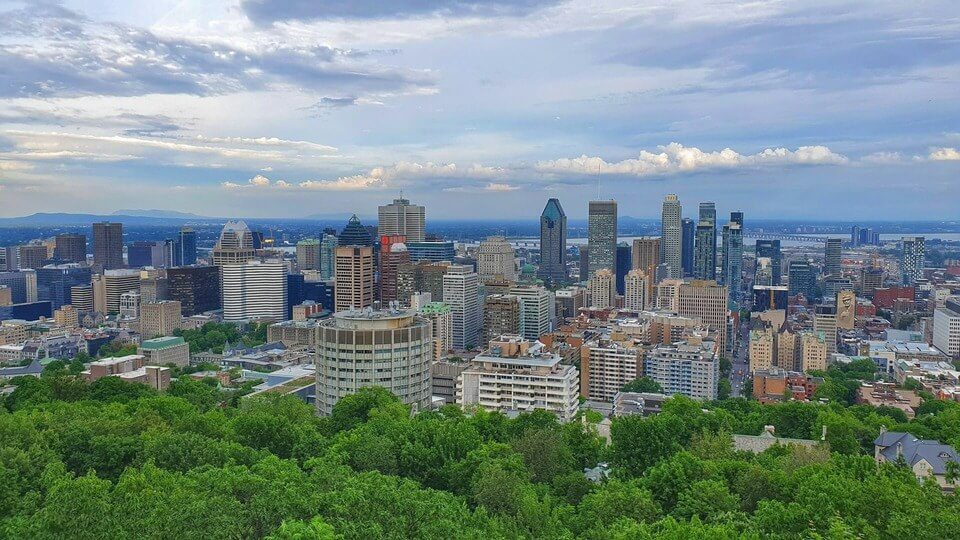 A view of Montreal building