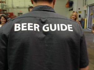 A City Brew Tour guide in his "beer guide" shirt