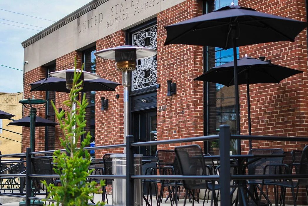 Old Thunder Brewing Company's outdoor patio in Blawnox, PA
